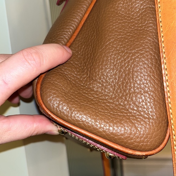Dooney & Bourke brown leather bag with gold hardware- like new condition - Picture 7 of 16